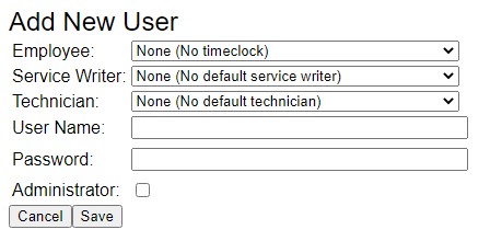 how to add a new user screen