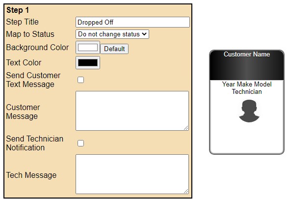 how to configure an individual step