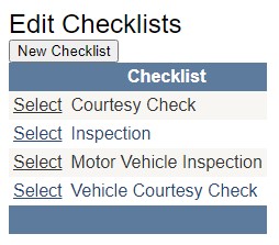 edit checklists window in the checklists settings