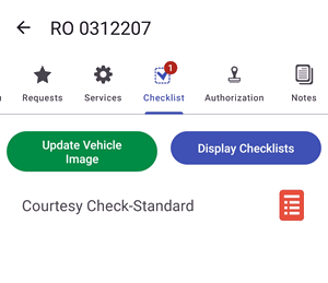 Checklist main screen new UI