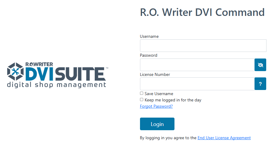 DVI Cloud Login Window