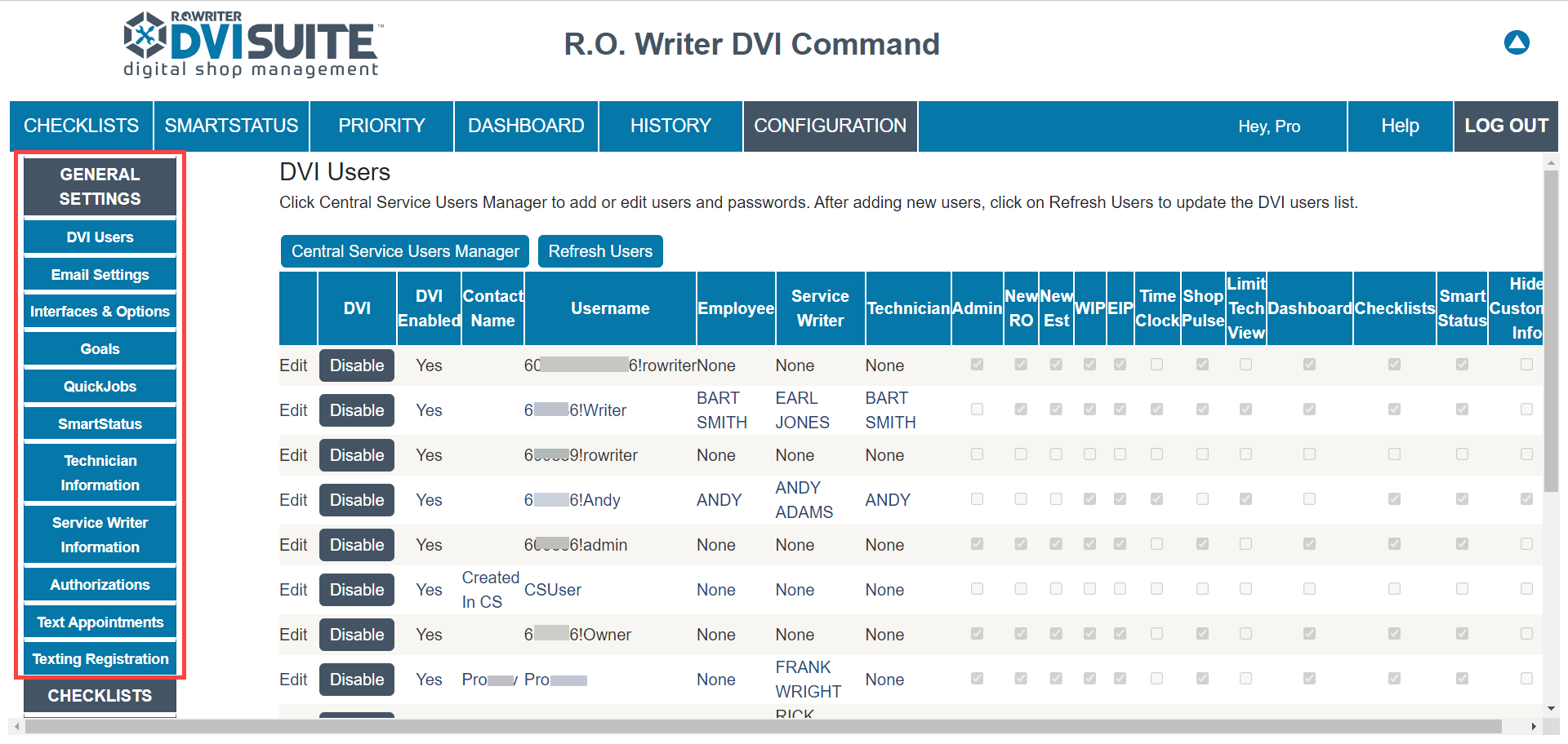 DVI Cloud General Settings