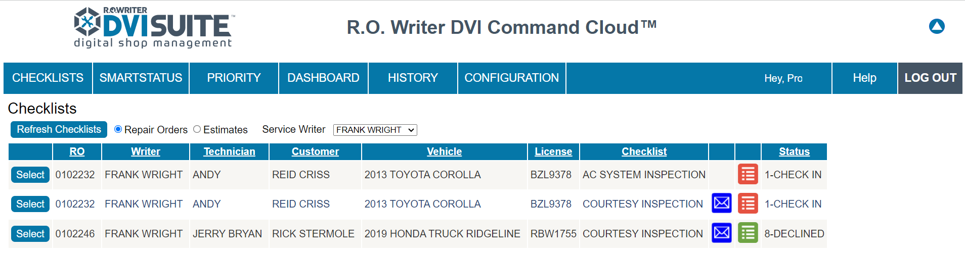 DVI Command Cloud Homepage