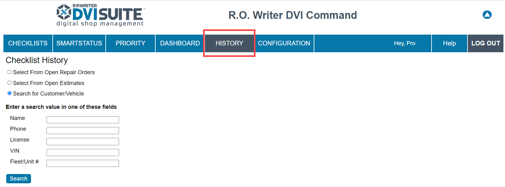 DVI Checklist History