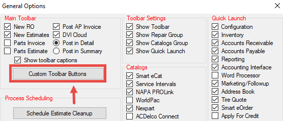 Custom General Options ROW