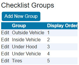 checklist groups window