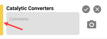A checklist item with a yellow bar. 