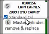 the job tile in the priority window