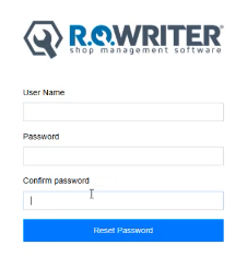 Entering new password on screen