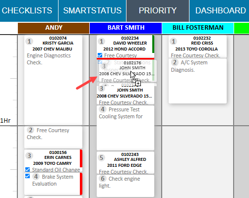 how to change the priority of a job in priority