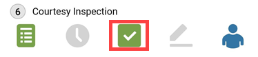 a ticket task with the checkmark icon highlighted