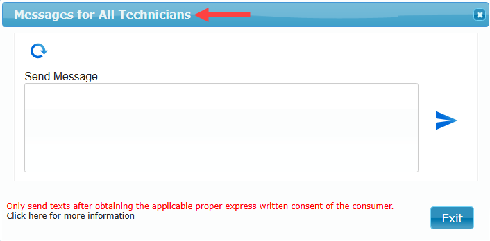 Message all technicians.