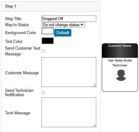 how to configure an individual step