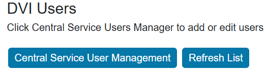 Selecting DVI User Management