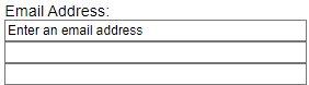 The email addresses saying to enter an email address.