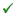 A green checkmark.