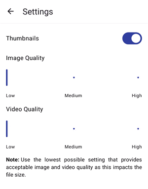Image and video quality options