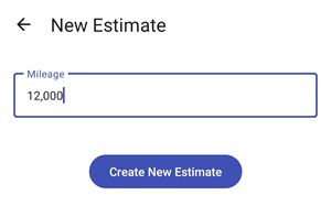 New Mileage of vehicle in new Estimate