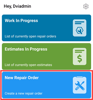 new repair order 