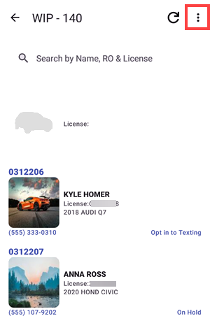 clicking the three dots
