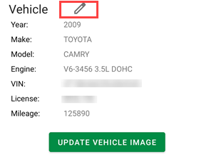 vehicle name and editing it